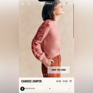 Sezane Candice Pink Rosewood Jumper Sweater size Small